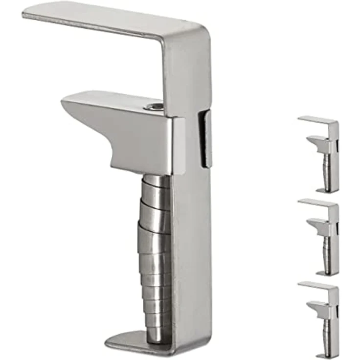 Relaxdays - 12er Set Tischklammern, verstellbare Edelstahl Tischdeckenklammern für Tischstärken bis 4,2 cm, silber – Bild 1
