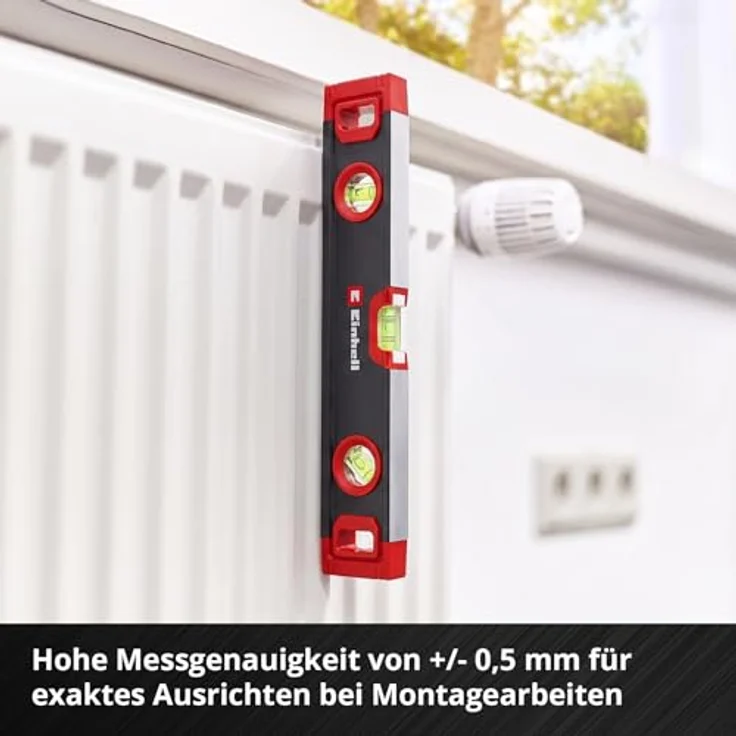 Einhell 3-tlg. Profi-Wasserwaagen-Set, 40/60/100 cm, hohe Messgenauigkeit, stoßfeste Libellen, stabiles Aluminiumprofil, inklusive Tragetasche – Bild 3