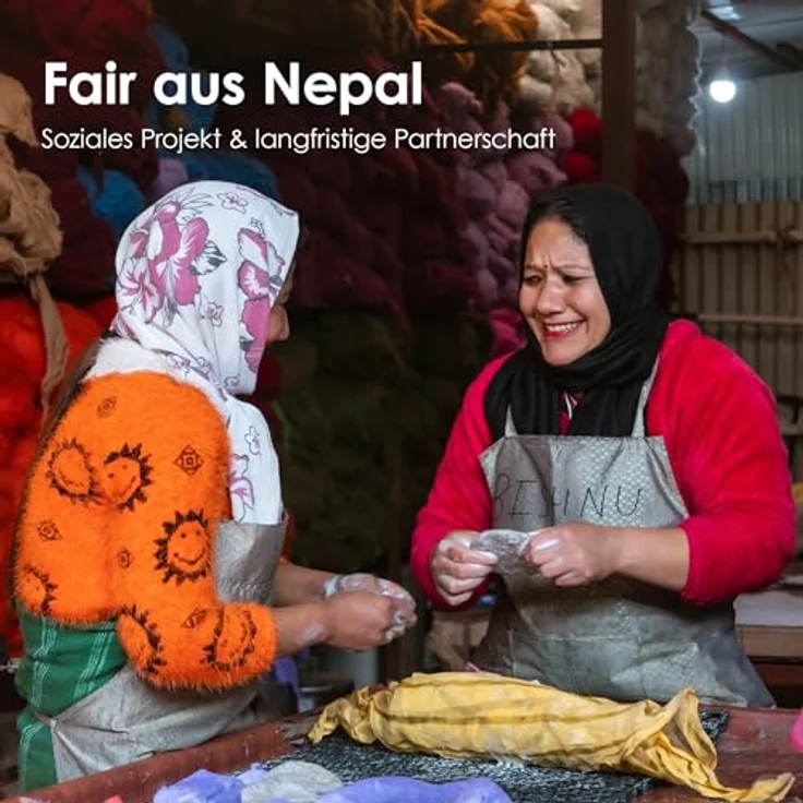 LucyBalu® Filzbälle für Katzen, 6er Set aus 100% Wolle, natürliche Spielbälle in Peach Fuzz, Fair Trade aus Nepal – Bild 5