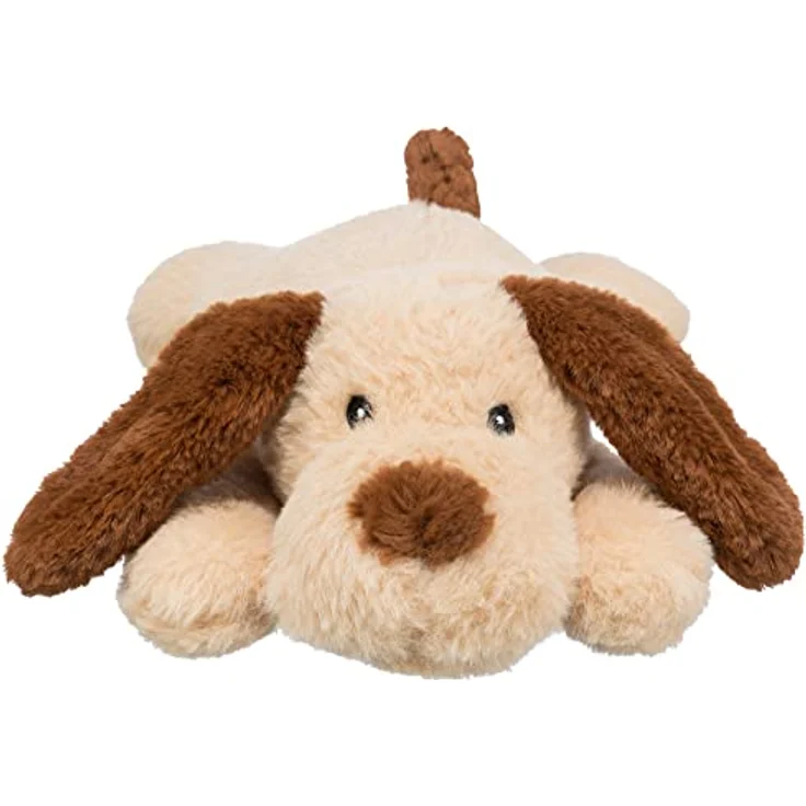 TRIXIE geräuschloser und beruigender Ankuschelhund Benny aus Plüsch für Welpen, Hundespielzeug, Kuscheltier, 30 cm - 35959, Braun – Bild 2