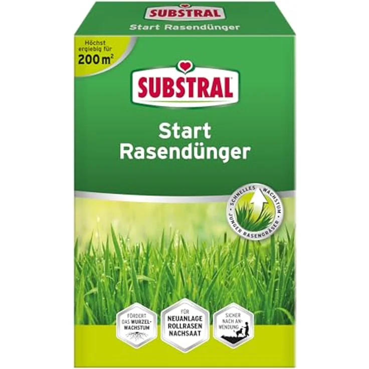 Substral Start Rasendünger für Neuanlagen & Regeneration, 4kg - Phosphatreicher Dünger für dichtere Grasnarben und schnelle Wurzelbildung – Bild 1