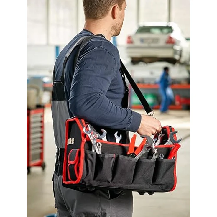 Werkzeugtasche Montagetasche Werkzeugbox Werkzeugkasten Werkzeug Schultergurt XL – Bild 9