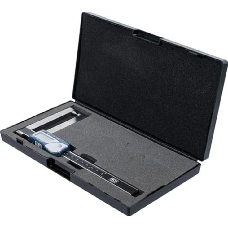 BGS TECHNIC Digital-Bremsscheiben-Messschieber 140 mm, präzise digitale Messung in mm und Zoll, mit Haltefunktion und Kunststoffkassette – Bild 3