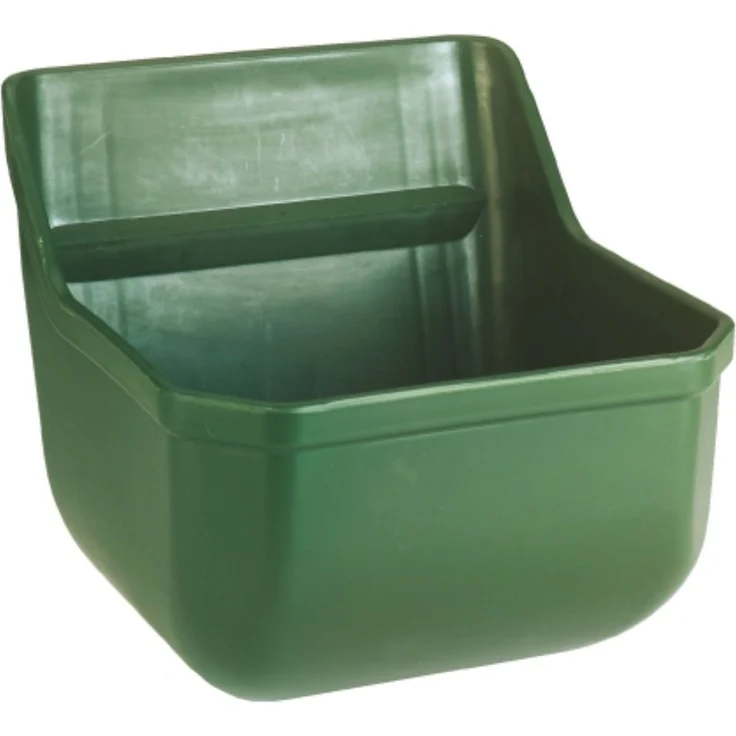 Kerbl Futternapf Kraftfuttertrog 9L, splitterfreier Kunststoff mit Ablaufstopfen, Maße 33 x 33,5 x 28 cm