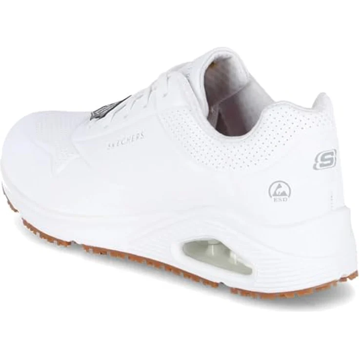 Skechers Work Uno SR, Rutschhemmende Arbeitsschuhe mit Air-Cushioning, Weiß WHT, Größe EU 41 – Bild 5