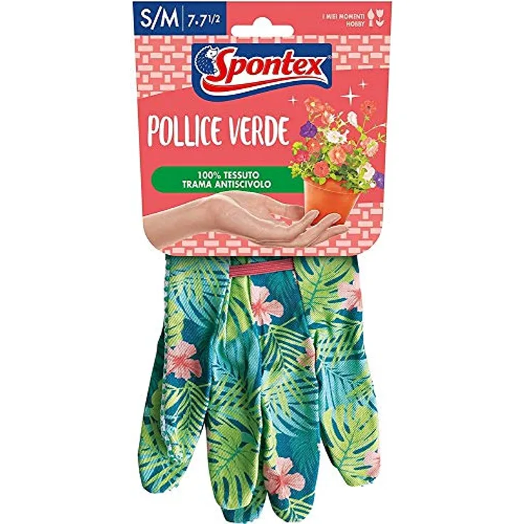 Spontex Handschuhe mit Daumen, Grün, Größe S/M