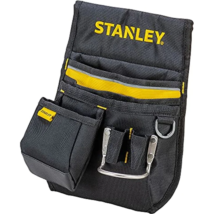 Stanley Gürteltasche - Werkzeuggürtel (33.2x23.5x7.5cm, 600 Denier Nylon, mit 2 Nageltaschen, 1 Hammerhalter und 1 Bandmaßtasche, leicht zugängliche Fächer) 1-96-181 – Bild 6
