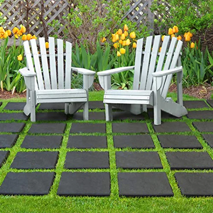 Gartentrittplatte 30x30cm Graphit Trittstein Gartenwegplatte Bodenplatte Deko – Bild 7
