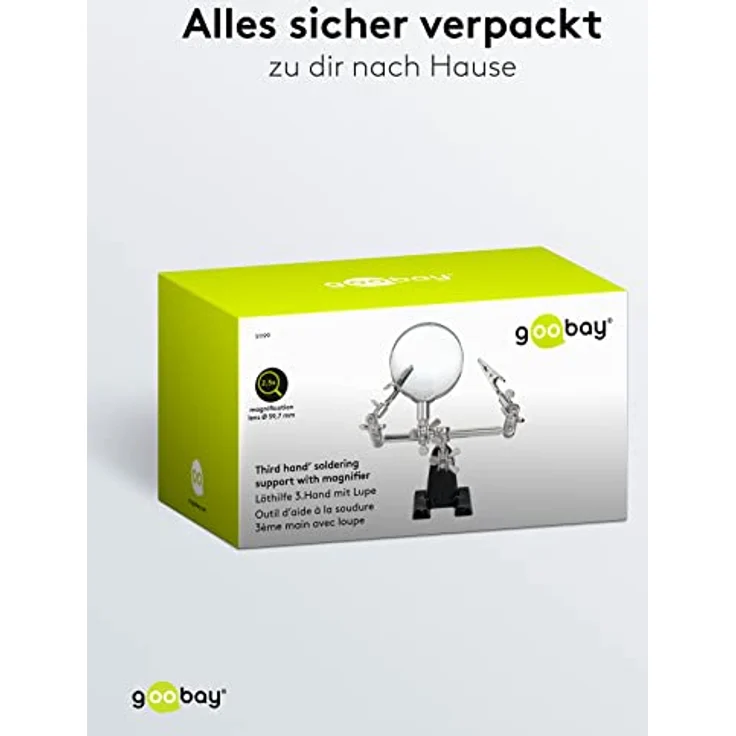 Fixpoint Dritte Hand mit Lupe 2,5-facher Vergrösserung, Löthilfe, 1 Stück, 51199 – Bild 6
