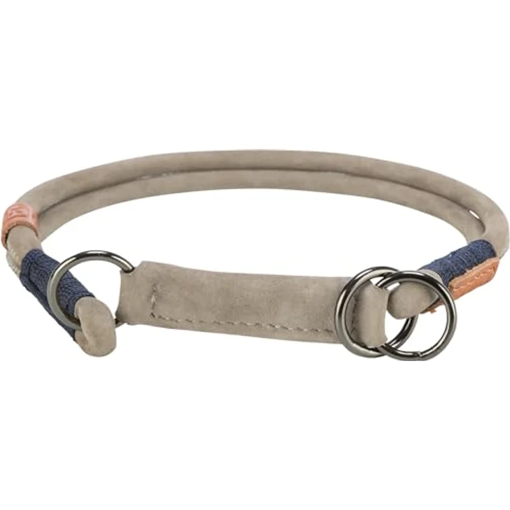 TRIXIE Zug-Stopp Hundehalsband BE NORDIC aus Leder L-XL grau – bequemes Hundehalsband für große & sehr große Hunde mit Zugbegrenzung - robust & elegant – 17150 – Bild 1