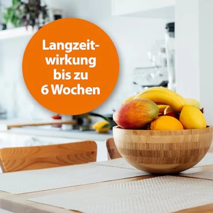 ARDAP Fruchtfliegenfalle - Hochwirksamer Lockstoff zur Reduktion von Fruchtfliegen & Essigfliegen, Insektizidfrei - 60 ml, dekoratives Design, Langzeitwirkung bis zu 6 Wochen, Blau – Bild 4