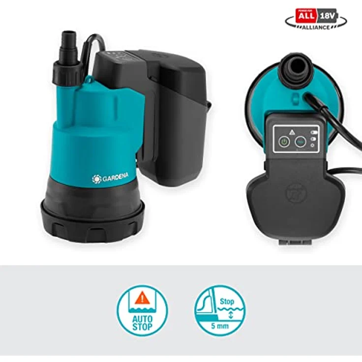 Gardena Battery-powered Submersible Pump 2000-2 18V P4A for Clean Water Without Battery and Charger – Bild 10