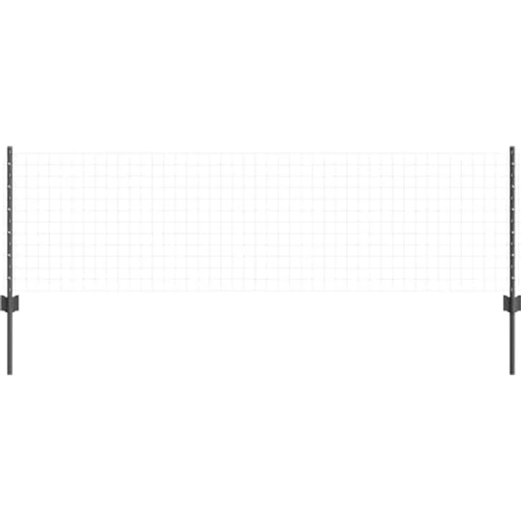 vidaXL Zaunpfosten U-Kanal, 11 Stück, 60 cm, Stahl, grau, langlebig und modern für Außenbereiche – Bild 4