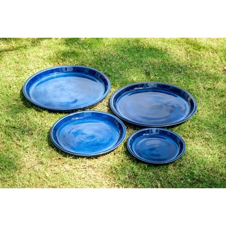 Teramico Pflanzteller 40cm Royal Blau - Handgefertigt, frostfest, perfekte Drainage – Bild 4