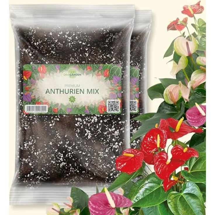 OraGarden Anthurien Erde Blumenerde für Anthurium Premium Qualität (6L) – Bild 1