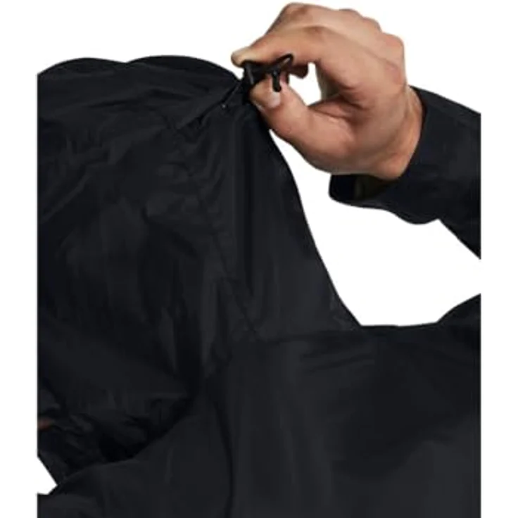 Under Armour Cloudstrike 2.0, Herren Jacke, leichte und atmungsaktive Sportjacke mit verstellbarer Kapuze, Schwarz/Weiß, Größe M – Bild 5