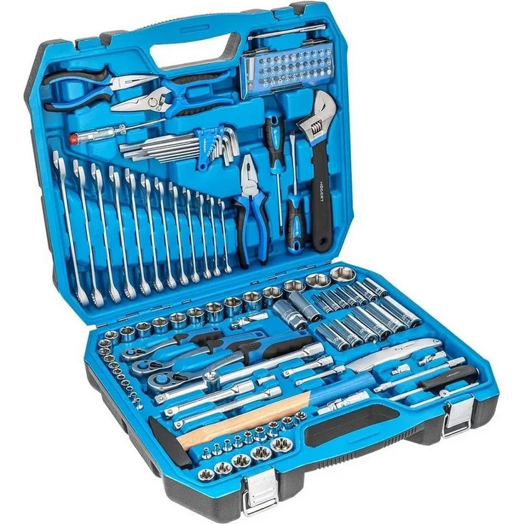Högert Werkzeugbox Allround Werkzeugkoffer- Set 131-teilig HT1R439