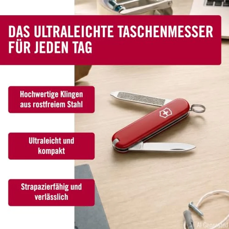 Victorinox Escort 0.6123, Schweizer Taschenmesser mit 6 Funktionen, Rot – Bild 6
