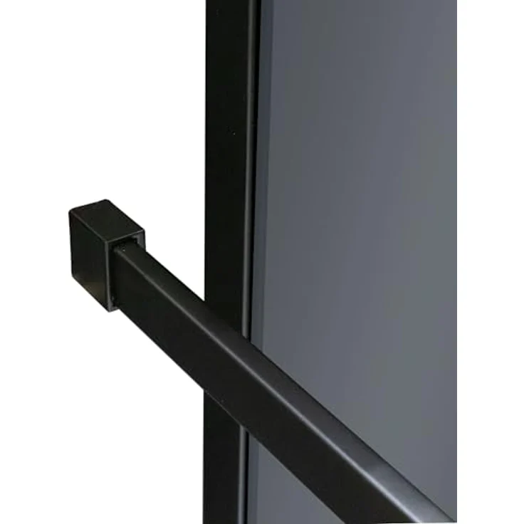 Schöner Wohnen Kollektion Walk In YUNA Duschabtrennung, 90 x 200 cm, Mattschwarz mit Glas in Grau Anthrazit, Sicherheitsglas, stilvolles Design – Bild 5