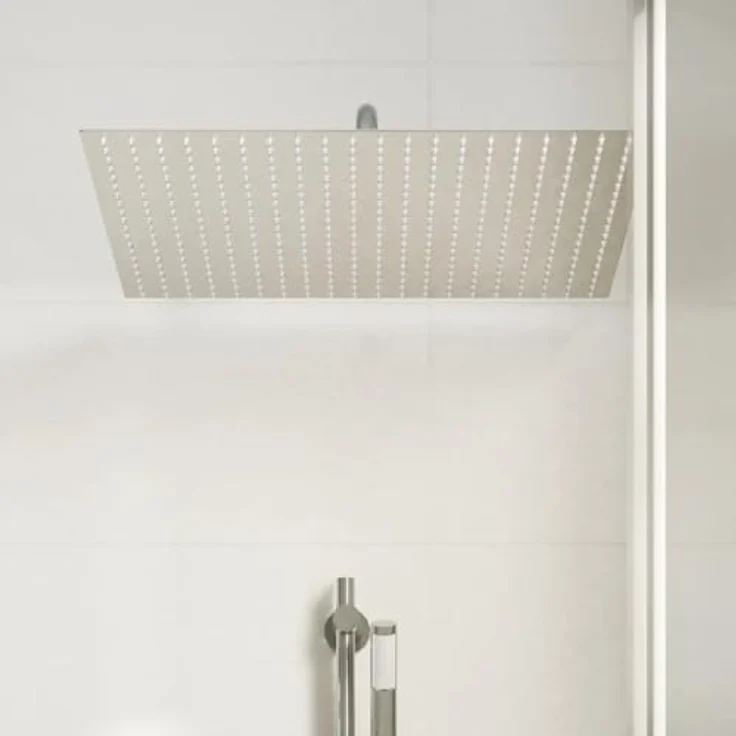 "vidaXL Regenduschkopf Regenbrause Edelstahl 304 50x50 cm Quadrat, Anti-Kalk-Düsen, (1-tlg)" – Bild 5