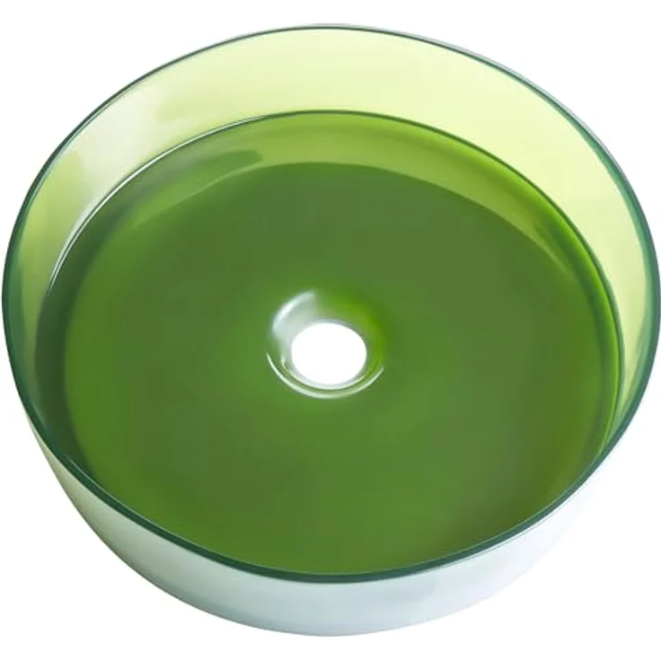 Beliani Tolosa, Aufsatzwaschbecken aus Mineralwerkstoff, 360 mm, mit Klick-Klack-Stöpsel, elegantes Design – Bild 5