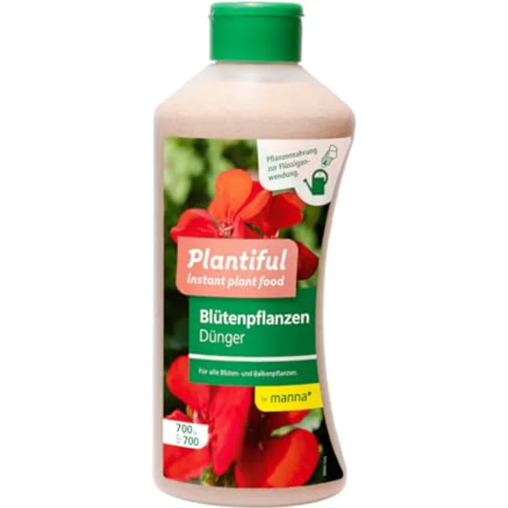 Manna Plantiful Blühpflanzendünger, Universaldünger für Blühpflanzen, 700 g mit Eisen und Magnesium