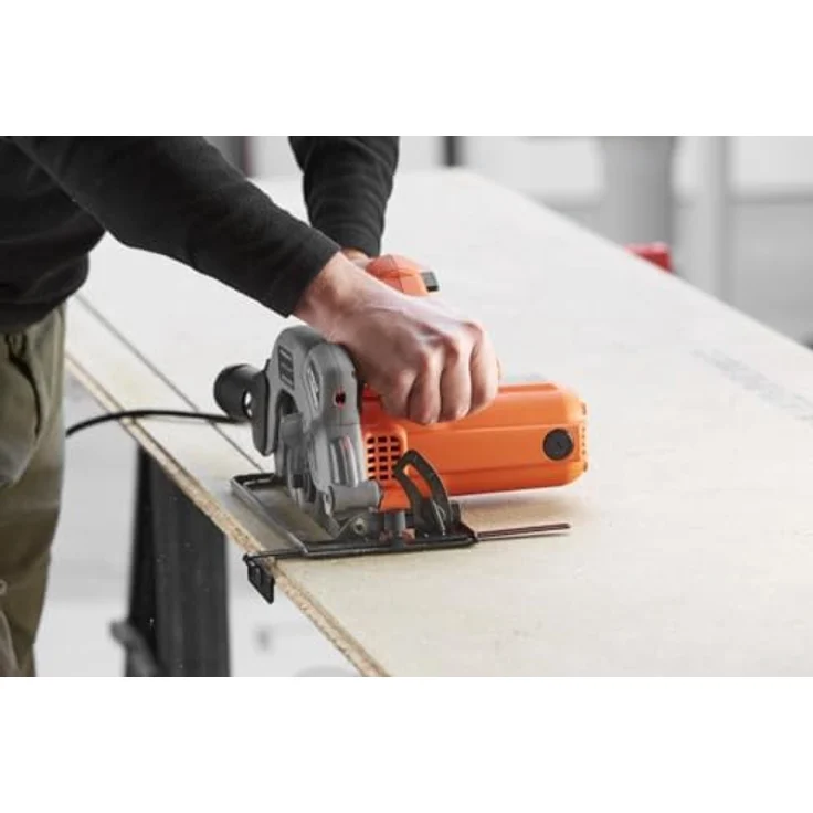 Black+Decker Handkreissäge (1250W, Schnitttiefe 66 mm - 50 mm (90°-45°) 1 Sägeblatt mit Parallelanschlag, Durchmesser 190 mm, mit Schnellspannhebel, integrierter Laser) CS1250L – Bild 6