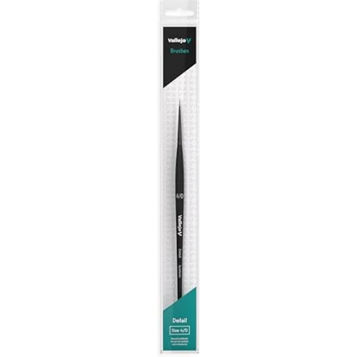 Vallejo Synthetic Brush Detail, Malerpinsel Größe 4/0 für feine Detailarbeiten – Bild 2