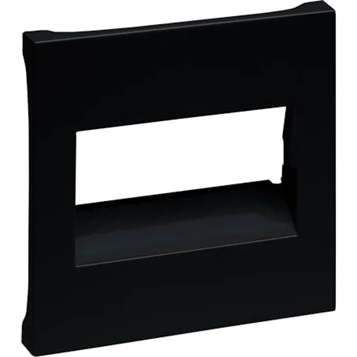 Legrand SEANO Abdeckung RJ45 für 1- und 2-fach Datendosen, Schwarz lackiert, IP20, halogenfrei, aus recyceltem Kunststoff, 765354