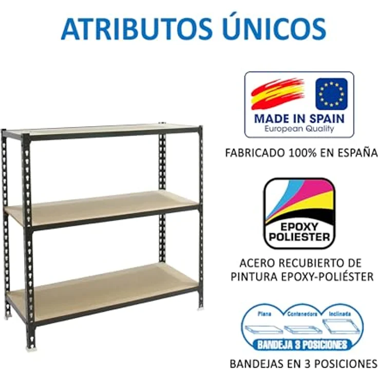 Simonrack Simonclick Maderclick Mini, Metallregal steckbar, Anthrazitgrau, 90 x 80 x 40 cm, 3 Böden, Traglast 150 kg pro Boden – Bild 6