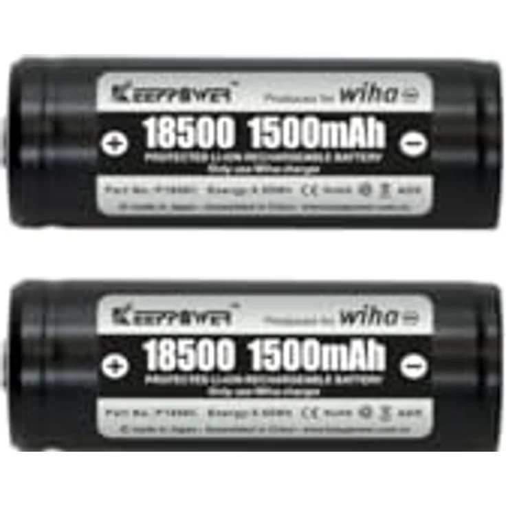 Wiha Akku-Set 18500 Li-Ion, 2 Stück in Box für speedE® E-Schraubendreher mit Schutzschaltung – Bild 2