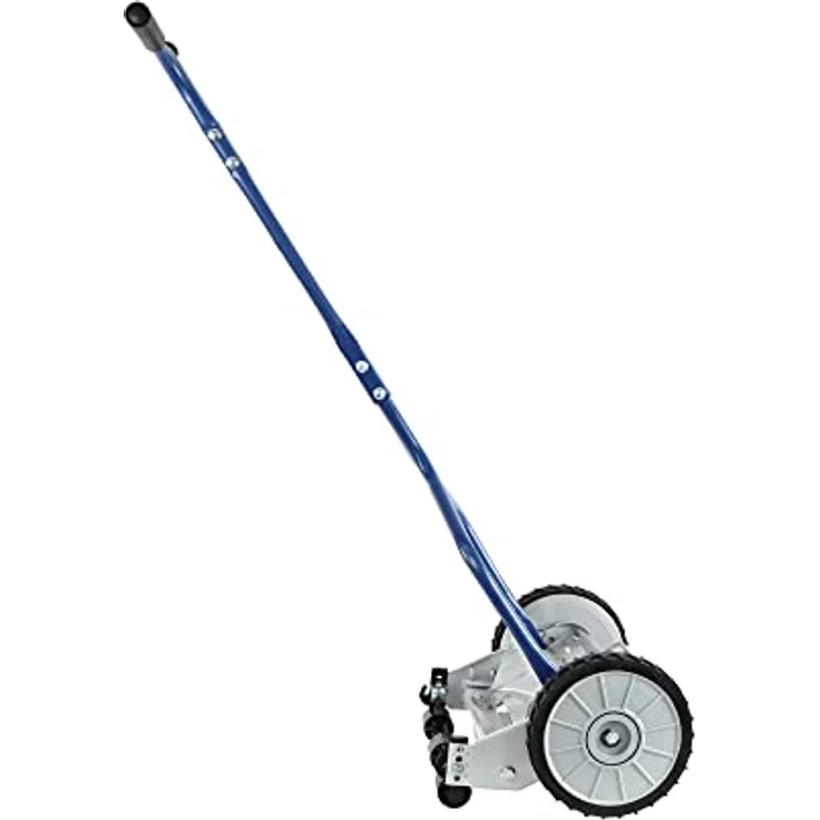 Amazon Basics Spindelmäher mit Grasfangkorb, 14-Zoll (35,6 cm), 4-Klingen, blau – Bild 2