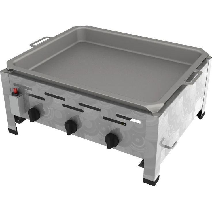 ChattenGlut Gasgrill ChattenGlut Gastrobräter 13,5kW mit Pfanne, Edelstahl Ausführung, Made in Germany, Piezozündung und Flammüberwachung – Bild 1