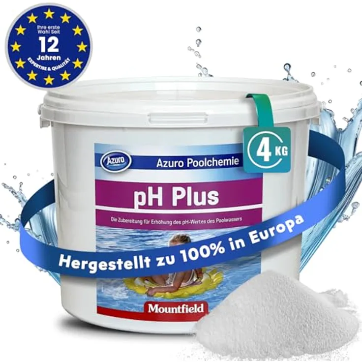 AZURO pH plus pH Heber 4 kg Desinfektion Wasserpflege Poolpflege