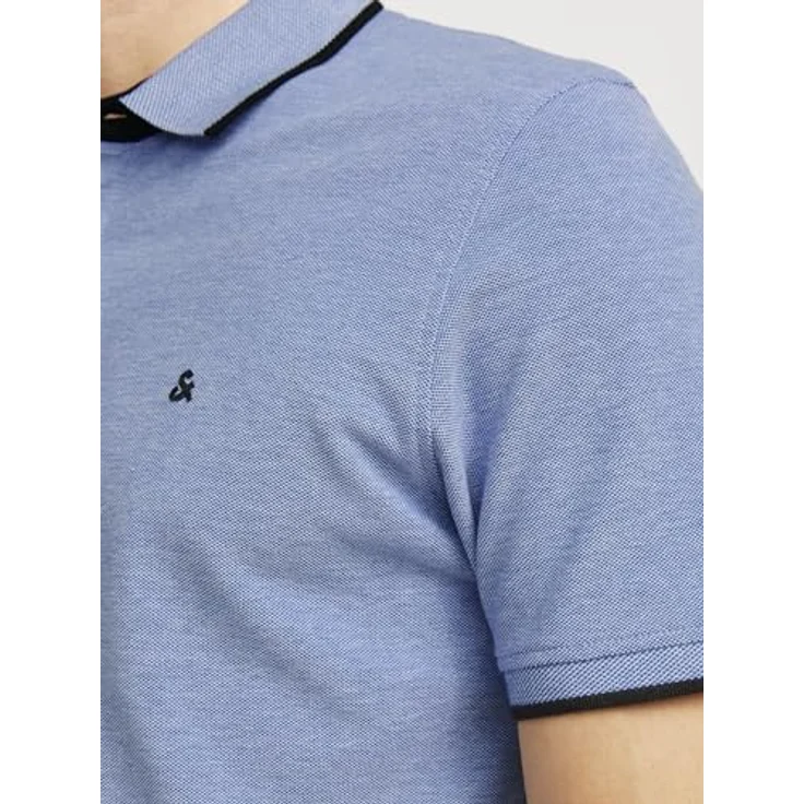 Jack & Jones Poloshirt Paulos Polo in Blau, Sportlich-lässiges Shirt mit kontrastfarbenen Elementen – Bild 6