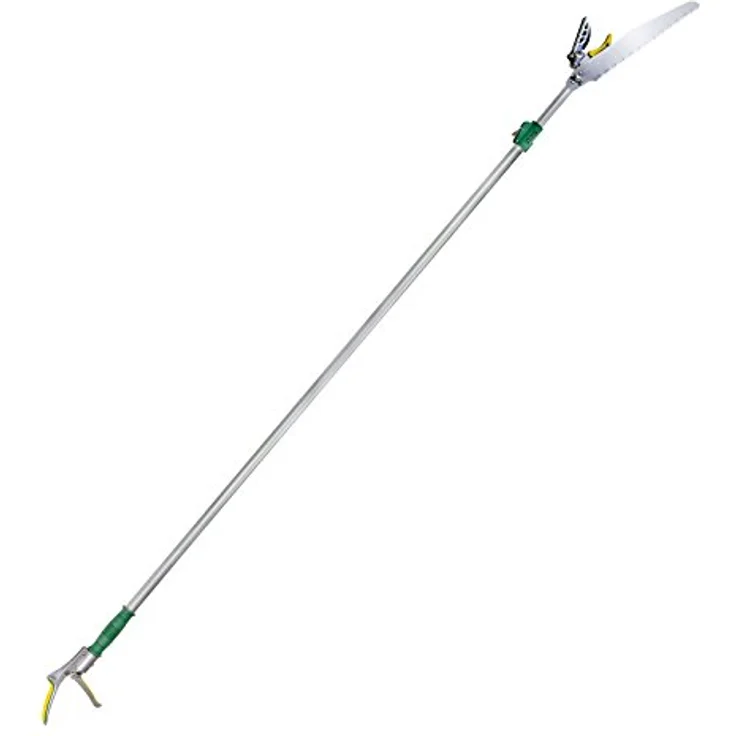 DEMA Alu Teleskop Astschere & Baumschere, 6-stufige Längenverstellung bis 120 cm, ergonomischer Handgriff drehbar, 1,24 kg – Bild 2