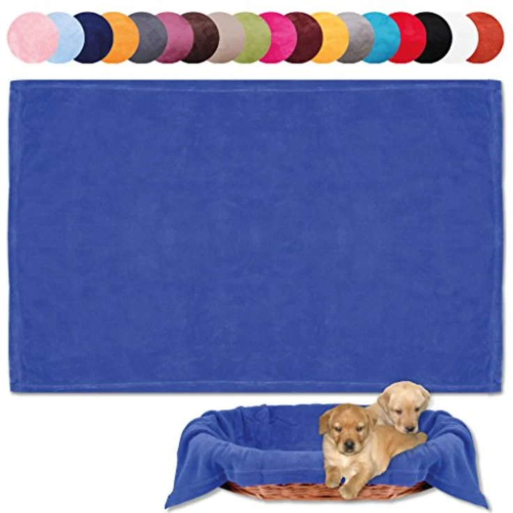 Bestlivings Tierdecke Hundedecke Kuscheldecke Haustierdecke, kuschelig weich in vielen erhältlich (60x80 cm/blau - Royalblau) – Bild 2