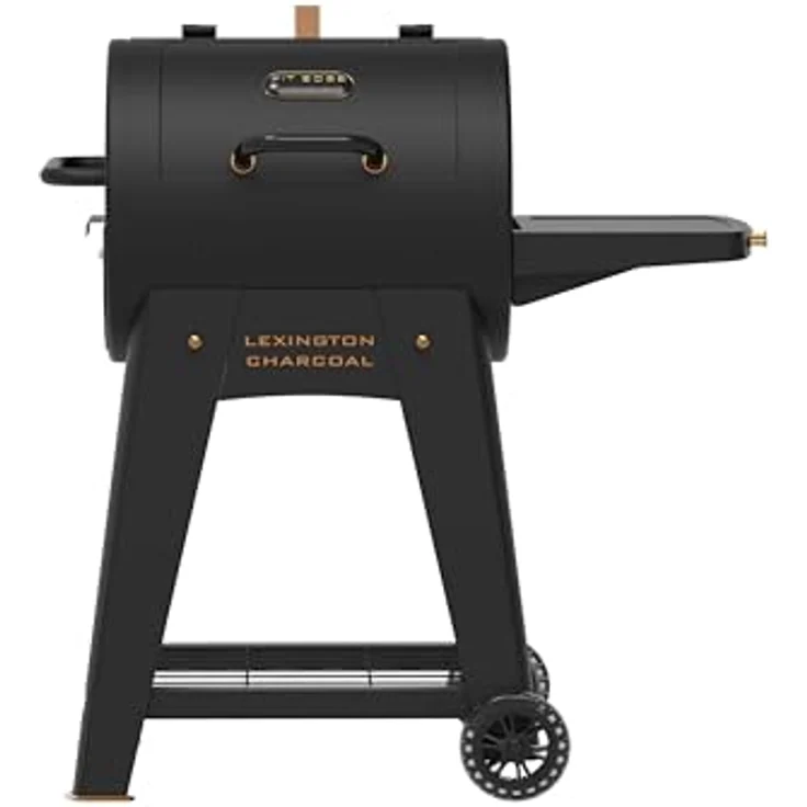 PIT BOSS Holzkohlegrill Lexington Onyx Edition, 3.503 cm² Grillfläche für ca. 30 Burger, 2 porzellanemaillierte Stahlroste, seitlicher Zugang zur Holzkohleschale, stabile Ablagen für Zubehör – Bild 1