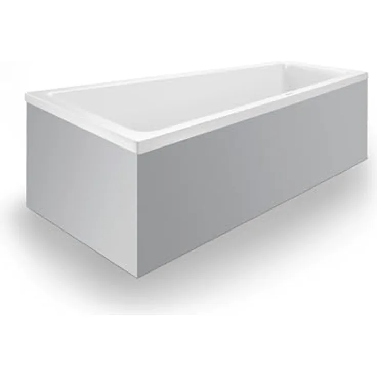 Duravit No.1 Einbau-Badewanne, trapezförmig, 1500x800mm, 1 Rückenschräge links, weiß, 115 Liter Nutzinhalt