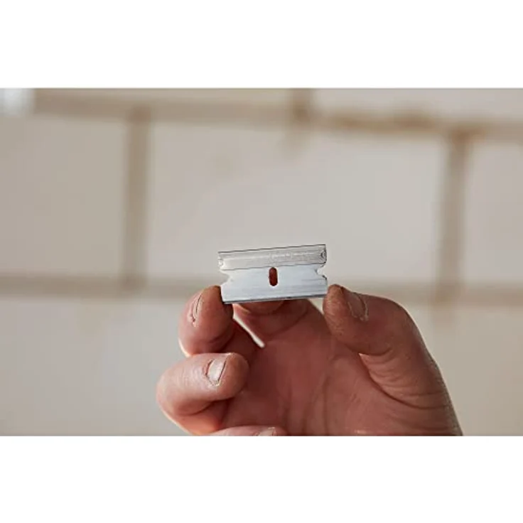 Stanley Ersatzklingen 0-28-510 (für Stanley Glasschaber 0-28-500, leicht austauschbar, zum Entfernen von Farbresten, Plakatresten auf Glas, Türen, Fenster, Fliese, 100 Stück) – Bild 4