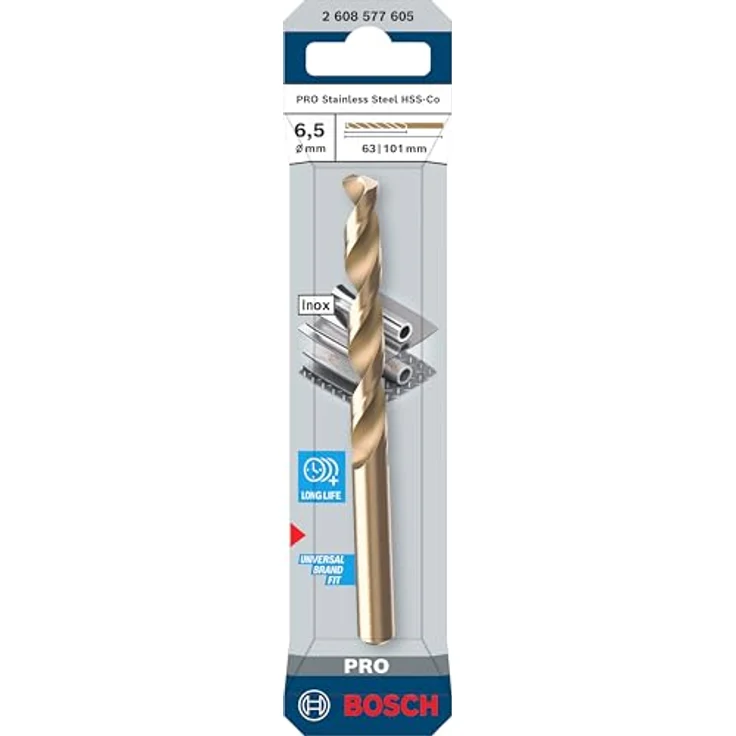Bosch Accessories 2608577605 Metall-Spiralbohrer HSS-Co für Edelstahl, langlebig und präzise, 1 Stück – Bild 2