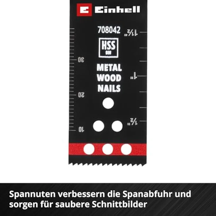 Einhell Bi-Metall Tauchsägeblatt, 22 mm Breite, 48 mm Eintauchtiefe, PTFE-Finishing, Schnellwechselfunktion, Metallverzahnung für präzise Schnitte – Bild 4