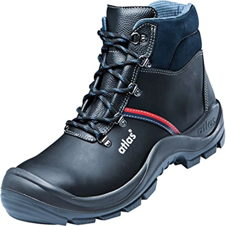 Atlas Sicherheitsstiefel Anatomic Bau 500 S3 SRC, Durchtritthemmung, Waterproofleder, Grobstollenprofil, Stahlkappe, Gr. 37