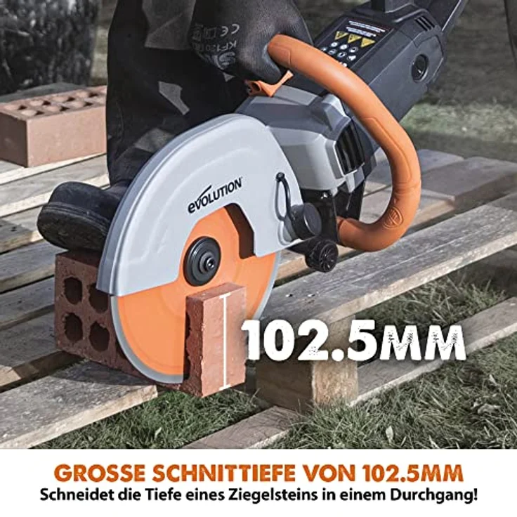 Evolution R255DCT 255 mm Betonsäge - kein Benzin, 102,5 mm Schnitt, inkl. Premium Diamantblatt – Bild 2