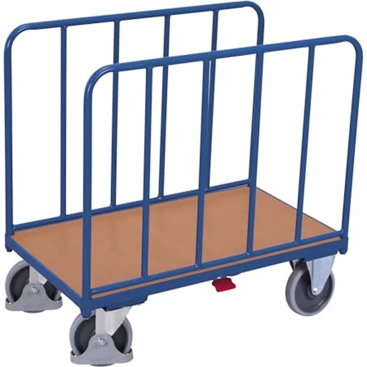 CORDES Transportwagen VARIOfit Seitenbügelwagen, pulverbeschichtet in RAL 5010, Traglast 500 kg, 1.260 x 740 mm