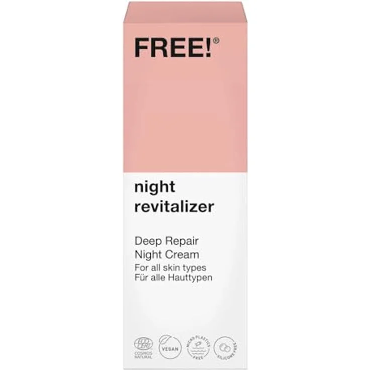 Free Organics Night Revitalizer, Deep Repair Nachtcreme mit Hyaluronsäure und Vitamin C, 50ml – Bild 2