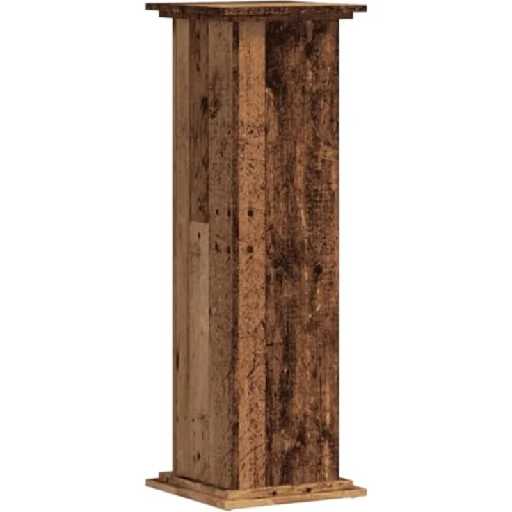 vidaXL Pflanzenständer Altholz-Optik, stabiler Blumenständer aus Holzwerkstoff, 33x33x100 cm, max. Belastbarkeit 60 kg – Bild 6