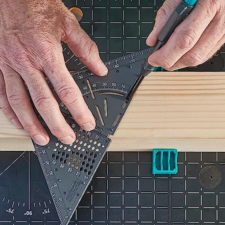 wolfcraft Mess- und Markierwinkel VARIO 3D I 5209000 I Faltbarer Projekthelfer zum Messen auf Flächen und dreidimensionalen Werkstücken – Bild 3