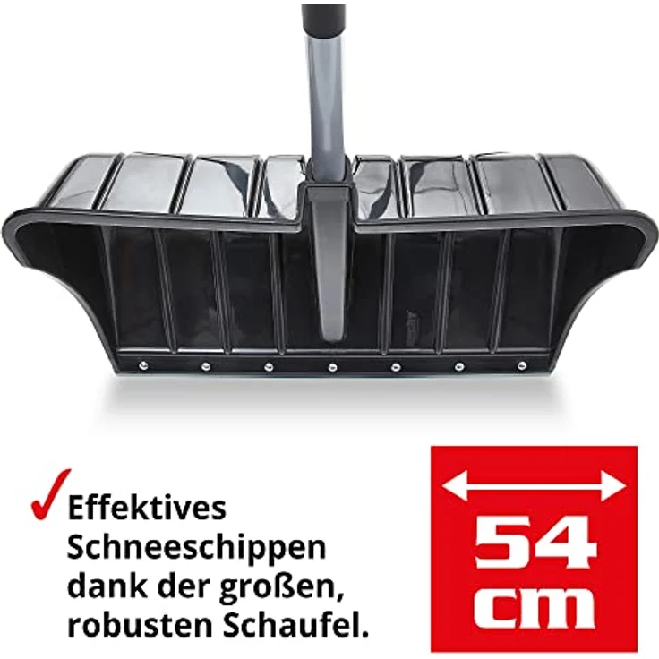 HECHT Schneeschaufel 5400 GT, 54 cm breites Kunststoffschild, stabiler Stahlstiel mit gummiertem Griff, Gesamtlänge 1,40 m – Bild 5