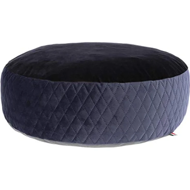 Maxi-Pet 80390 Liegekissen Pouf, durchmesser 60x18cm, schwarz/blau